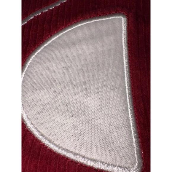 Champion Mens Corduroy Crew Sweatshirt 2XL XXL Maroon Red Logo Cotton Athletic - Picture 16 of 16